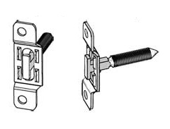 The T-screw will be inserted into the frame plate on the bottom of the frame